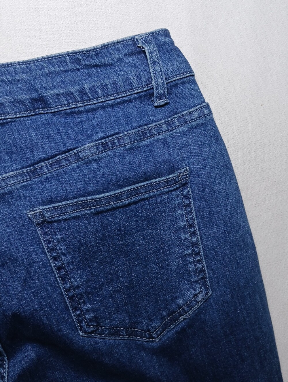 Ettelo Womens High Waist Wide Leg Jeans Size 6 Dark Blue Denim 27X29.5 NWT - Picture 9 of 13